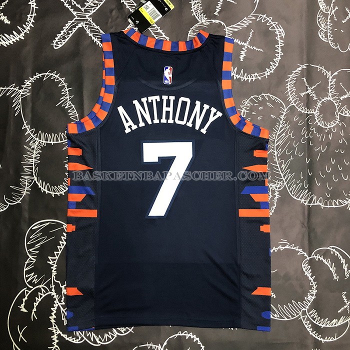 Maillot New York Knicks Carmelo Anthony NO 7 Ville Edition 2019-20 Bleu